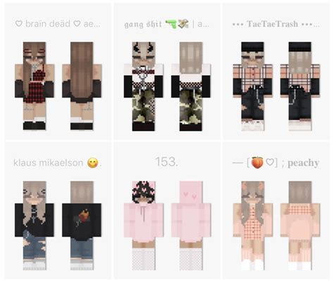 The author of this set of skins is japanese. MCPE/Bedrock Aesthetic Skin Pack (Male & Female ...