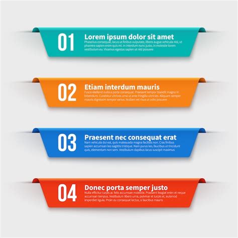 Premium Vector Infographic Banners Color Labels With Steps And