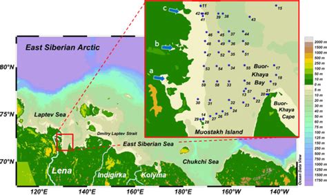 Map Of The East Siberian Arctic Shelf With The Buor Khaya Bay South
