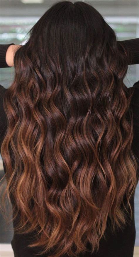 15 chocolate brown hair color with caramel highlights chocolate balayage cabelo castanho