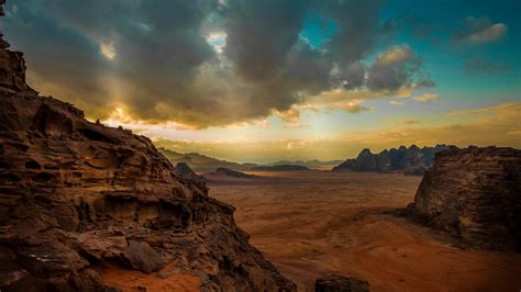 Desert And Cliff Wadi Rum Jordan Windows 10 Spotlight Images