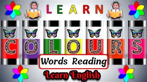 Learn Colours Name With Spelling Learn English Words Reading