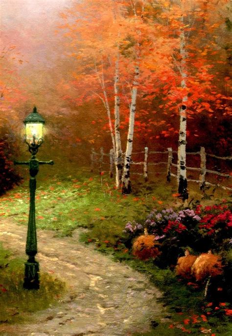 Thomas Kinkade Fall ☮ ° ♥ ˚ℒℴѵℯ Cjf Art Thomas Autumn Painting