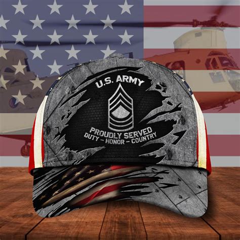 Us Army Military Cap Veteran Cap Custom Hat All Over Printed Vibepy