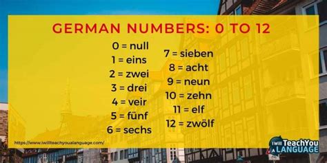 How To Count In German