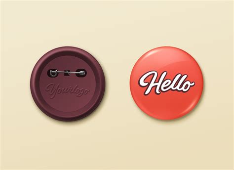 Pin Button Badge MockUp | GraphicBurger