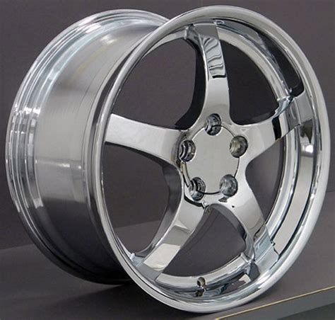 18 Fits Corvette C5 Deep Dish Wheel Rim Chrome 18x105 Rim Stock