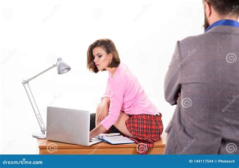 Performing Office Secretary Duties Boss Looking At Company Secretary Working In Office Photo