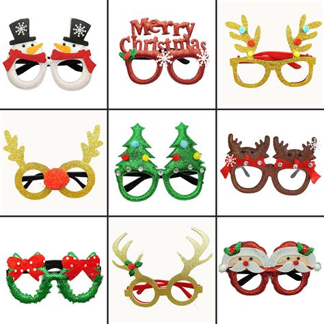 Christmas Glasses Glitter Party Glasses Frames Christmas Decoration Eyeglasses