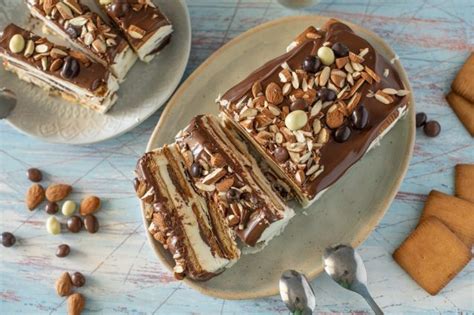 Semifreddo with mascarpone cheese and hazelnut cream the recipe for a