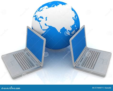 Laptop And Globe Concept Stock Illustration Illustration Of Screen