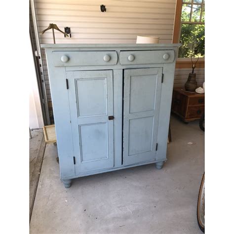We are sorry, but office depot is currently not available in your country. Antique Primitive Blue Painted Jelly Cabinet | Chairish