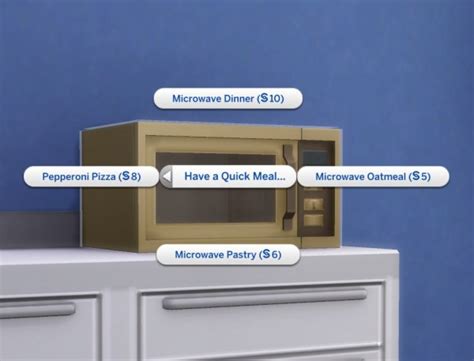 Mod The Sims Microwave Pizza By Plasticbox Sims 4 Downloads