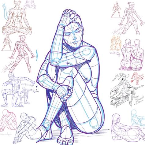 Poses For Artists 200 Pages Of Poses Art Book By Justin