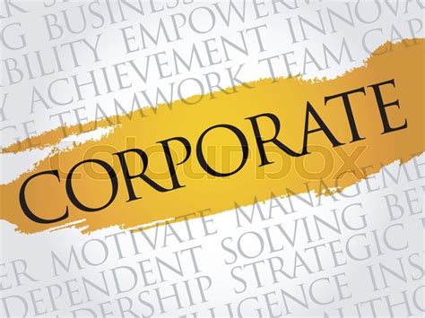 Corporate Word Cloud Business Concept Stock Vector Colourbox