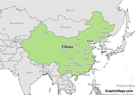 China's Capital - GraphicMaps.com