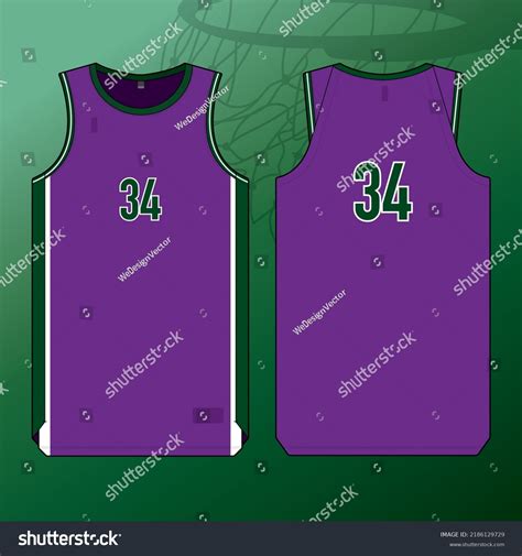 Basketball Jersey Template Isolated Vector Apparel Stock Vector