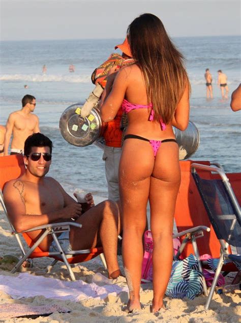 Here Is Nicole Bahls Showing Off Her Brazilian Ass In A Thong Bikini