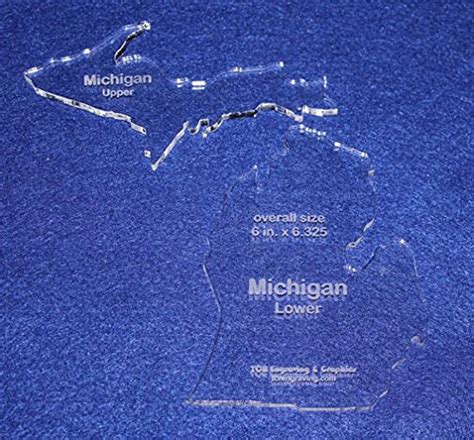 State Of Michigan Template 6 X 6325 Clear ~14 Thick Acrylic 2