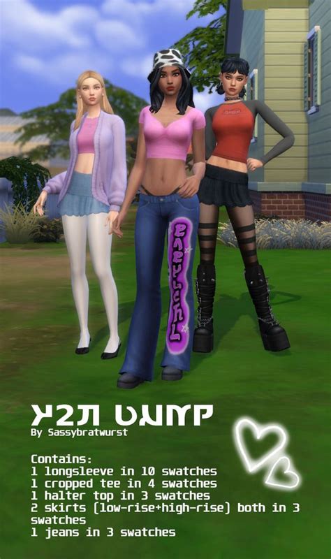Y2k Bente Maxis Match Sims 4 Gameplay Clothes