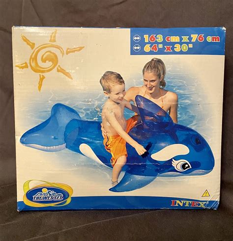 2008 Intex “lil Whale Ride On” Inflatable Pool Toy 64” X 30” New The