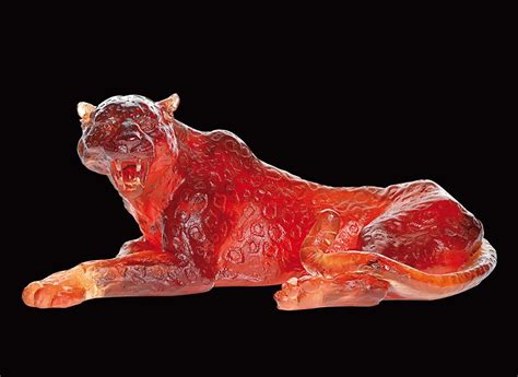 Art & collectibles craft supplies. Daum Crystal Cheetah Amber | Daum, Crystals, Crystal figurines