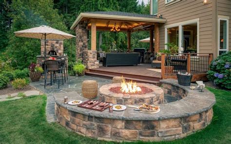 8 Lovely Backyard Patio With Seating Area And Diy Fire Pit Ideas Design And Decor