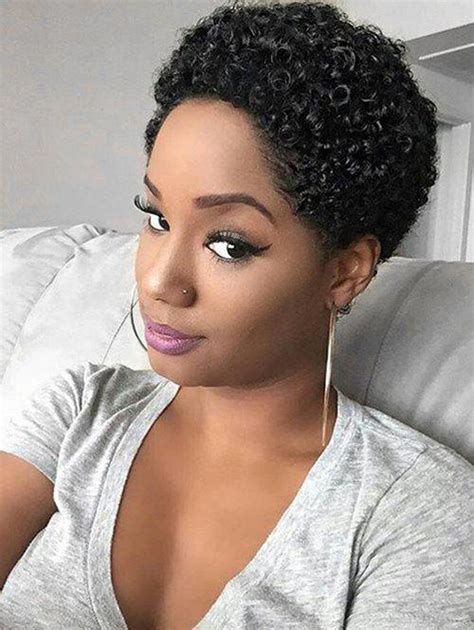 49 Off Short Fluffy Afro Curly Pixie Human Hair Wig
