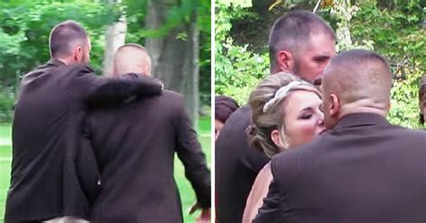 Father Stops Halfway Down The Aisle At Daughters Wedding To Grab Her Stepfather So He Can
