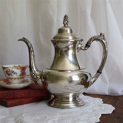 Vintage Silver Plate Teapot Oneida Usa By Cottonridgevintage
