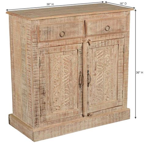 Lanark Rustic Reclaimed Wood 2 Door 2 Drawer Storage Cabinet