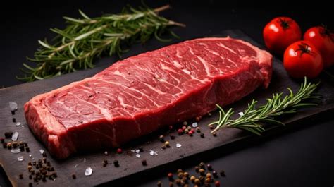 Premium Ai Image Raw Red Organic New York Strip Steak