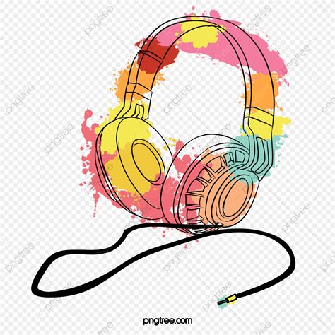 Tous les produits casques d'écoute/écouteurs. Original Cartoon Color Headphones Illustration, Exquisite ...