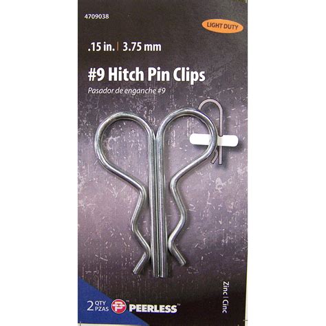 peerless 9 hitch pin clips 2 pack