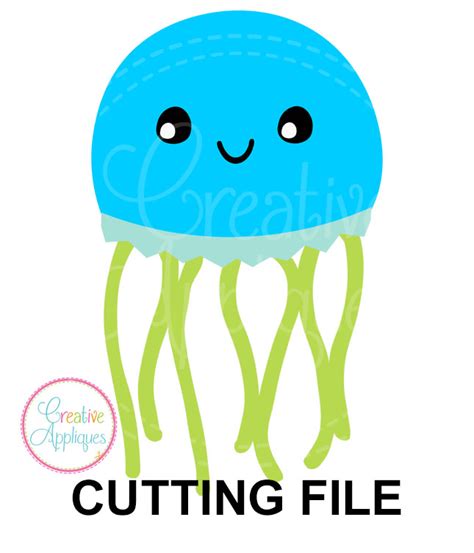 Download Jellyfish Cutting File SVG DXF EPS - Creative Appliques