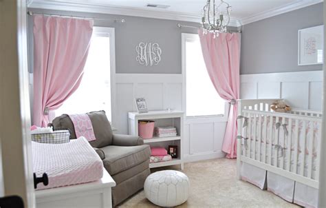 Pink gray and white room decor. Ava's Sweet Gray and Pink Nursery - Project Nursery
