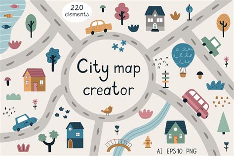 Simple City Map For Kids
