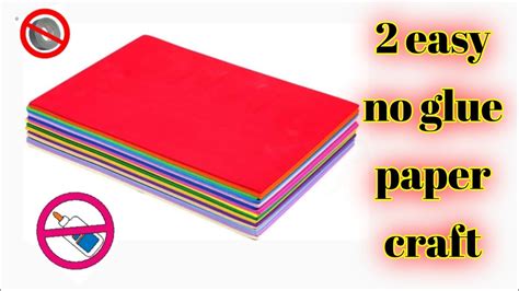 No Glue Paper Craftpaper Craft Without Glueeasy Diy Paper Craftone