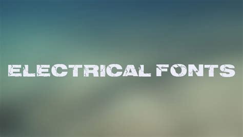 Free 15 Electric Fonts In Ttf Otf