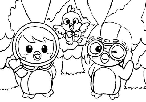 Buku belajar mewarnai gambar kartun pororo si penguin kecil