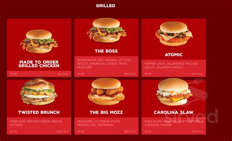 Sheetz menu in Buckhannon, West Virginia, USA