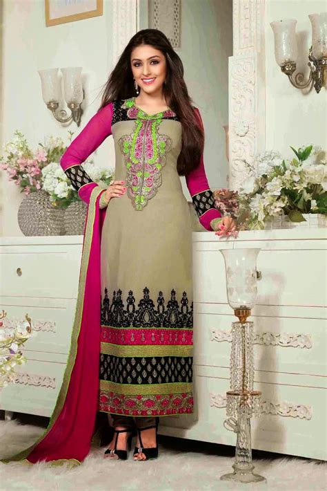 Summer Embroidered Ladies Churidar Dresses 2014 2015 Chal Abay