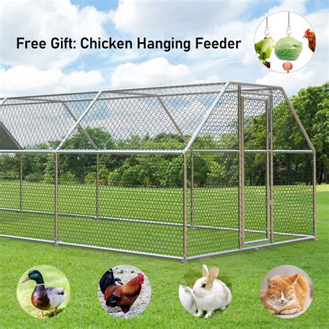 Buy Large Metal Chicken Coop Run Walk In Poultry Cage Chicken Run House