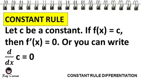 The Derivative Of A Constant With Examples Owlcation