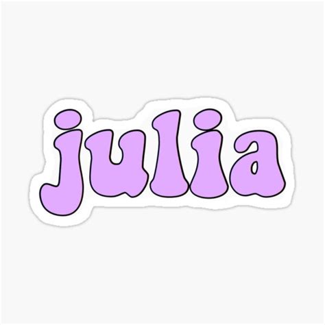 Julia Sticker For Sale By Stellasandmeier Redbubble