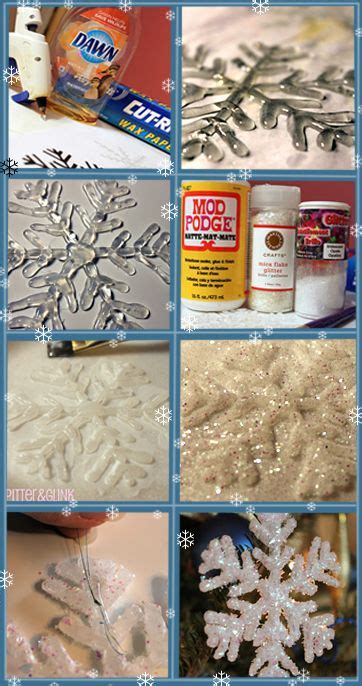 Hot Glue Glittered Snowflake Ornaments Featuring Bethany From Pitter