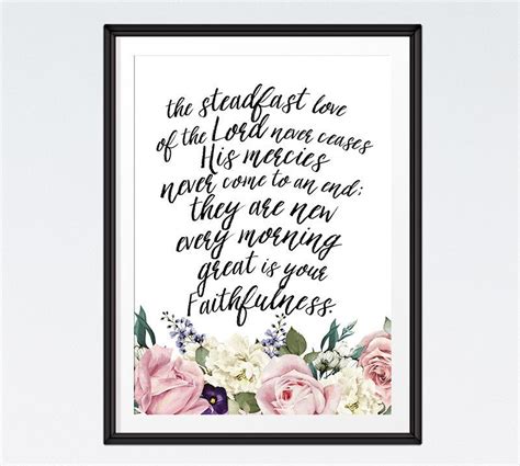 Instant Download The Steadfast Love Of The Lord Never Ceases Etsy