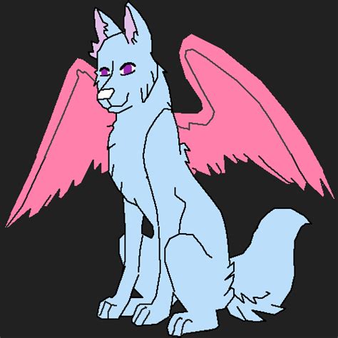 Pixilart Wolf With Wings By Animesimptwt