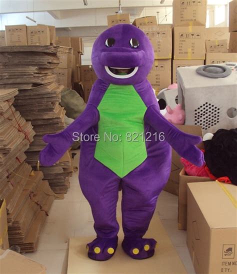 Purple Barney Dinosaur Cartoon Mascot Costumes Halloween Costumes Party