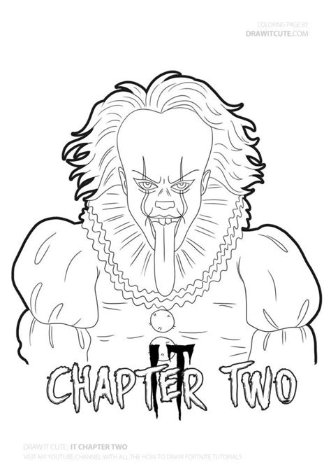 If you own this content, please let us contact. Pennywise | IT Chapter Two - coloring page by Draw it cute